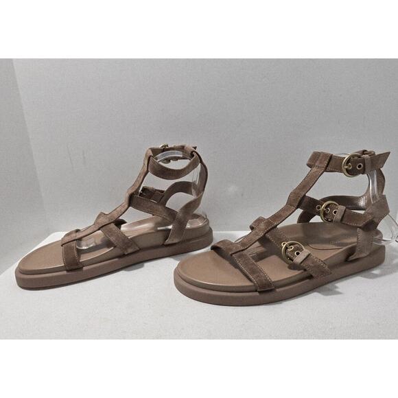 Women Gianvito Rossi Arena Praline Suede Leather Gladiator Sandals EU 41 NWOB - Picture 5 of 10